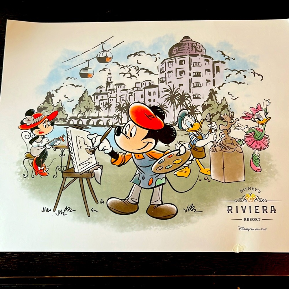 DVC Disney Vacation Club Rivera Resort 8x10 Print/ lithograph